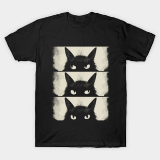Cat Lover, Grumpy Black Kitten, Cat Mom, Cat Dad T-Shirt